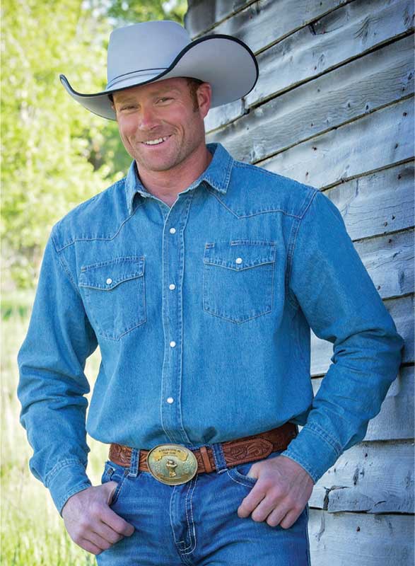 Men's Denim Shirt in Stonewashed