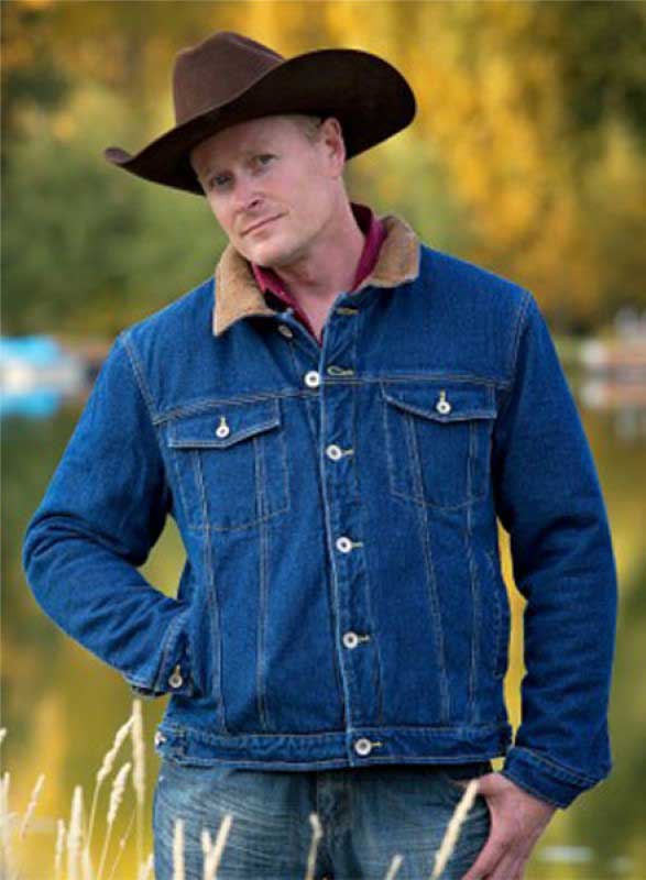 Men's Denim Sherpa Lined Jacket in Denim Jacket
