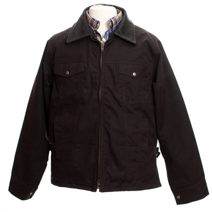 Men’s Oilskin Concealed Carry Jacket in Brown