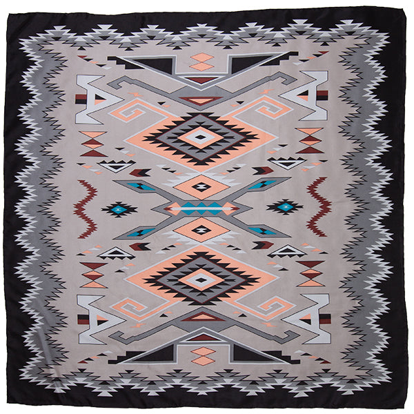 Southwest Wild Rags — #12 Silver/Peach