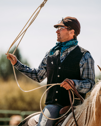 Cowboy Logo Baroque Wild Rag in Ash