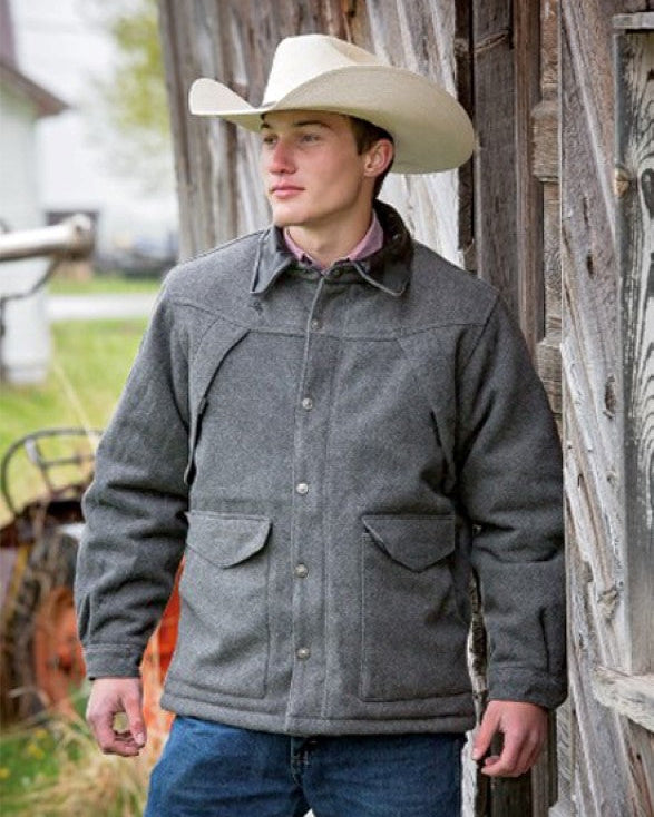 Men's Wool Ranch Coat in Black