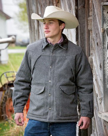 Men's Wool Ranch Coat in Black