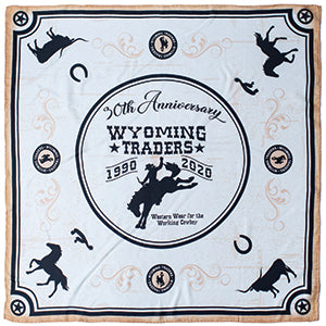 Wyoming Traders 30th Anniversary Silk Wild Rags in Burgundy