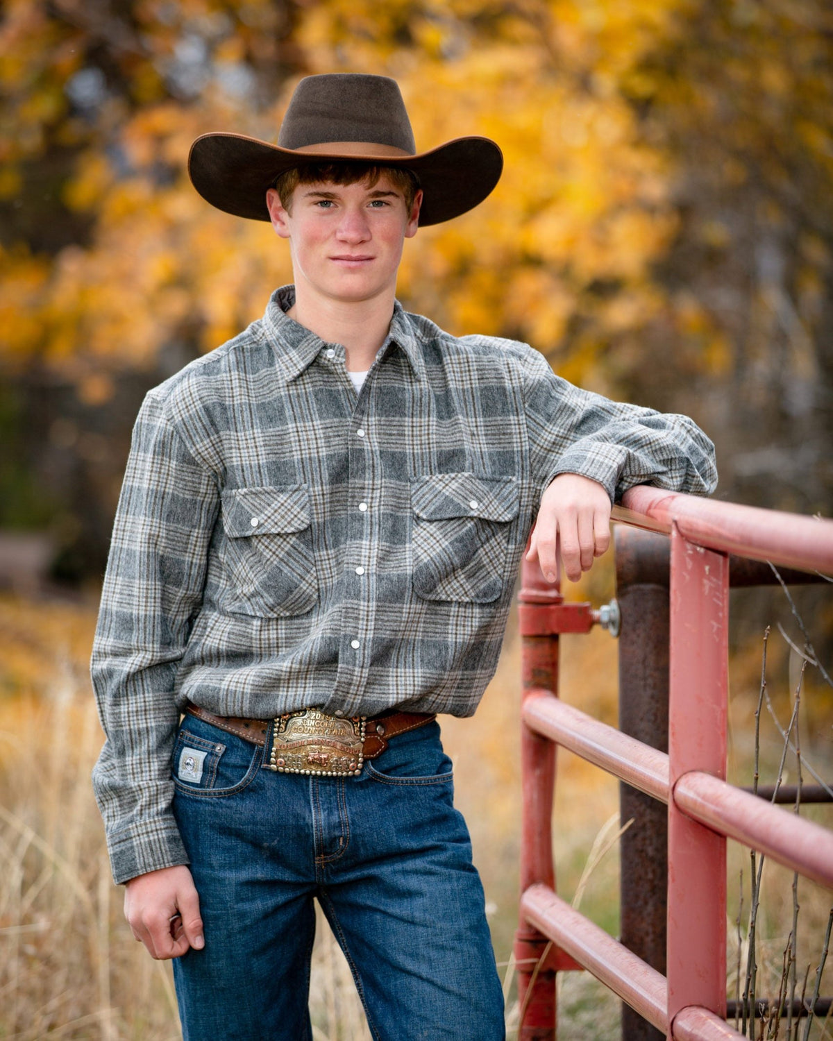 Men's Wool Shirts in Grey Plaid