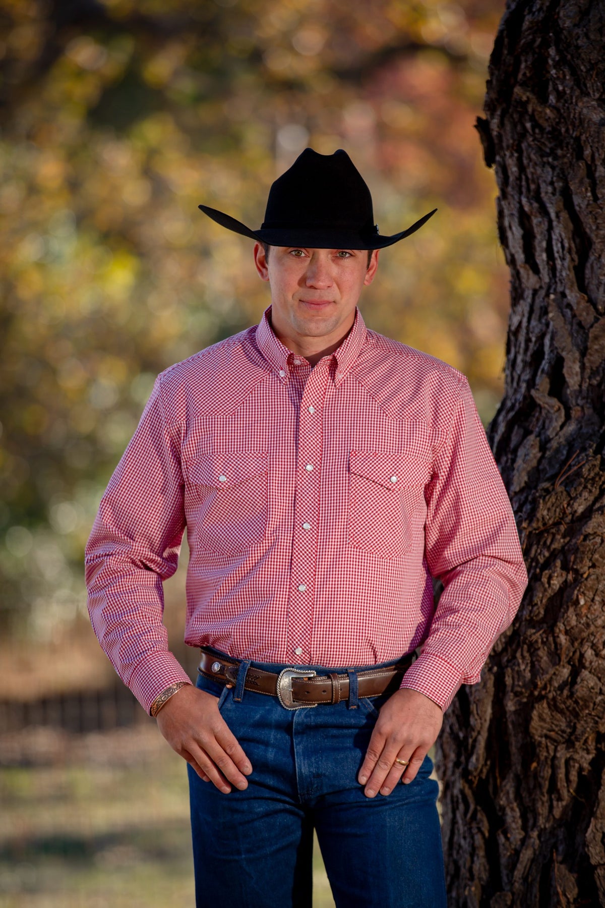 Western Print Long Sleeve Shirts in #1 Green/White