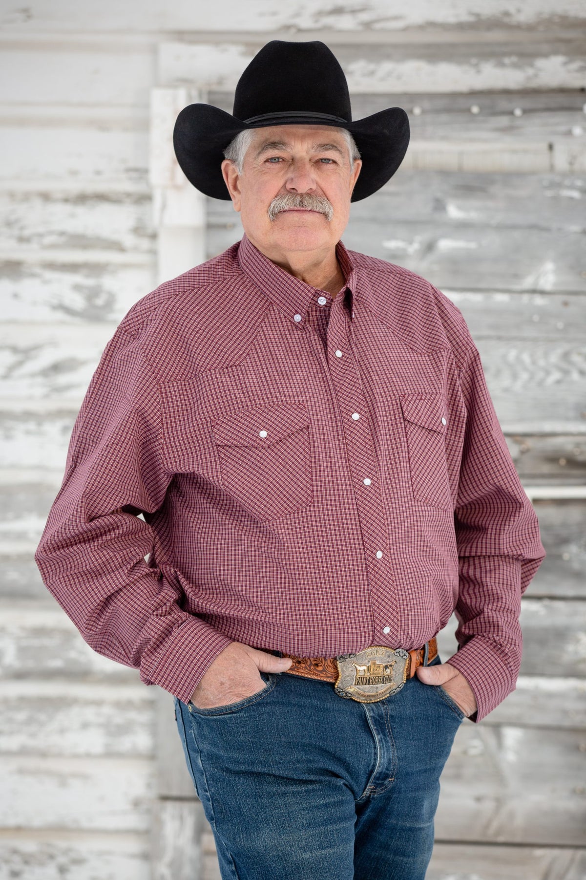 Western Print Long Sleeve Shirts in #1 Green/White