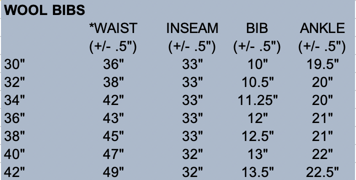 Wool Bibs in Wool Bibs