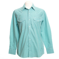 Youth Western Print Shirts in #1 Green White