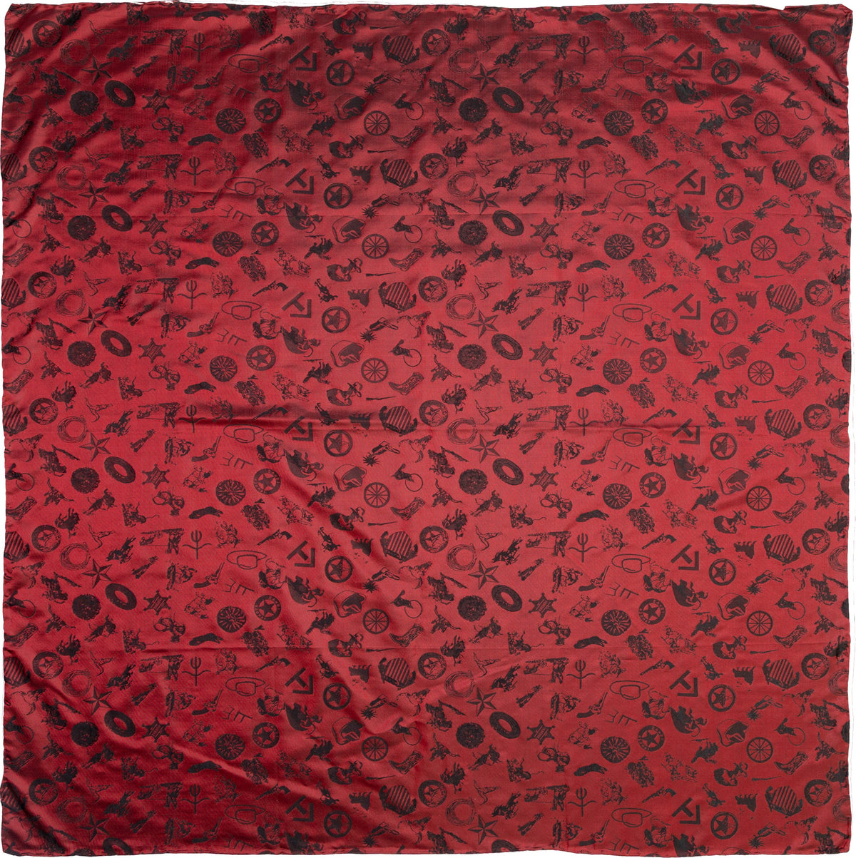 Cowboy Logo Baroque Wild Rag in Blush