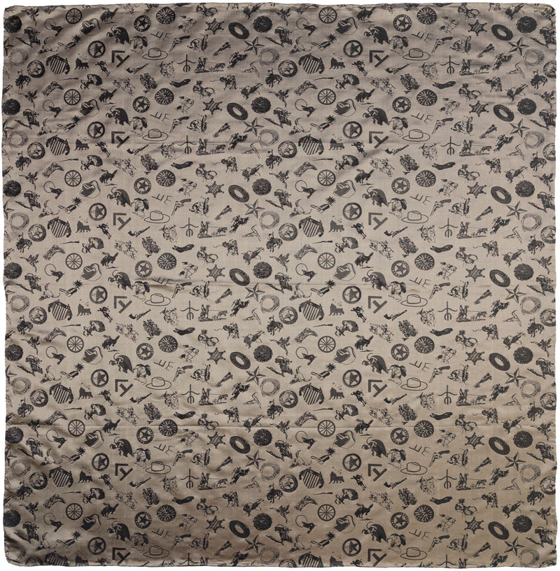 Cowboy Logo Baroque Wild Rag — Ash