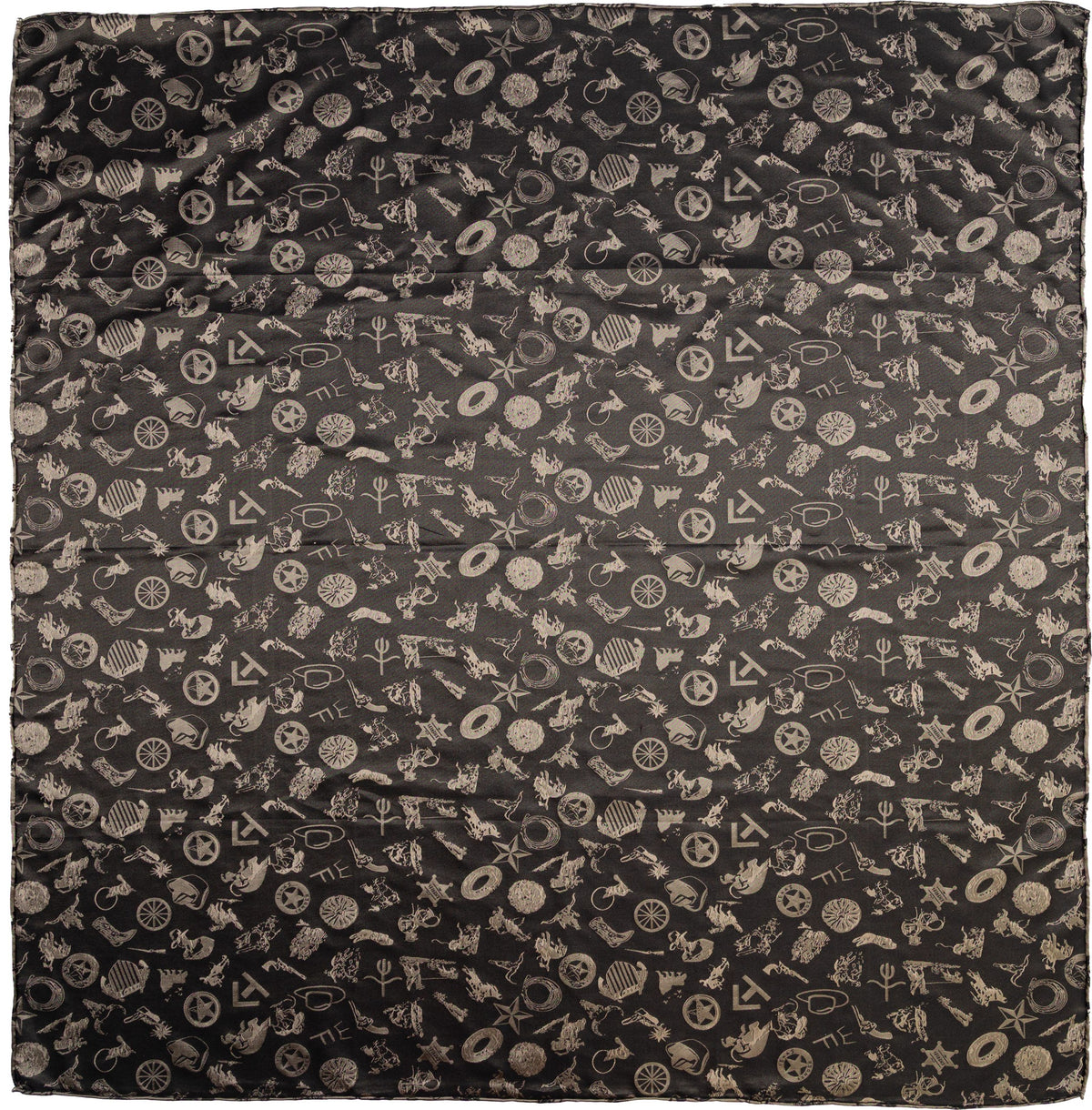 Cowboy Logo Baroque Wild Rag in Rust