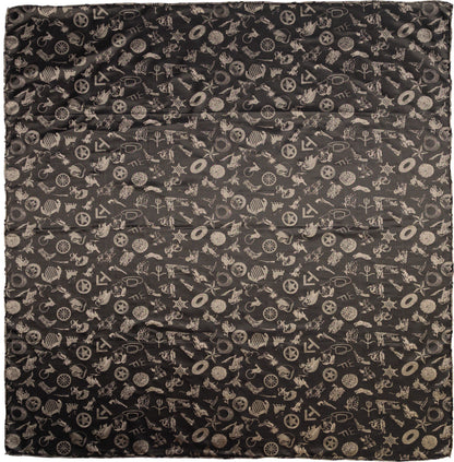 Cowboy Logo Baroque Wild Rag in Rust