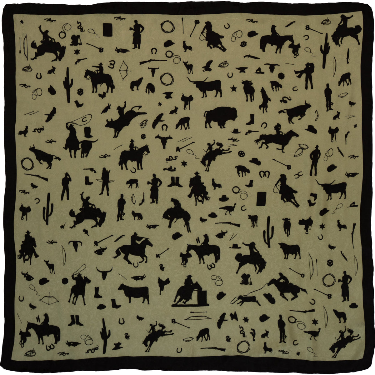 Cowboy Silhouette Wild Rag