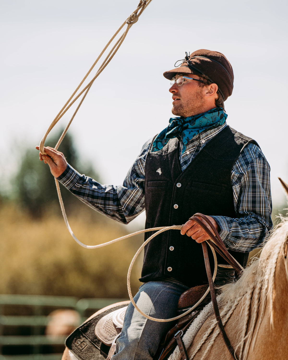 Men's Wyoming Wool Vest in Black