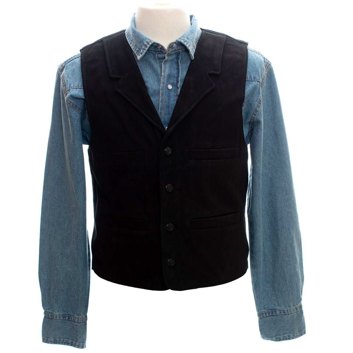 Men's Buffalo Vests in Black