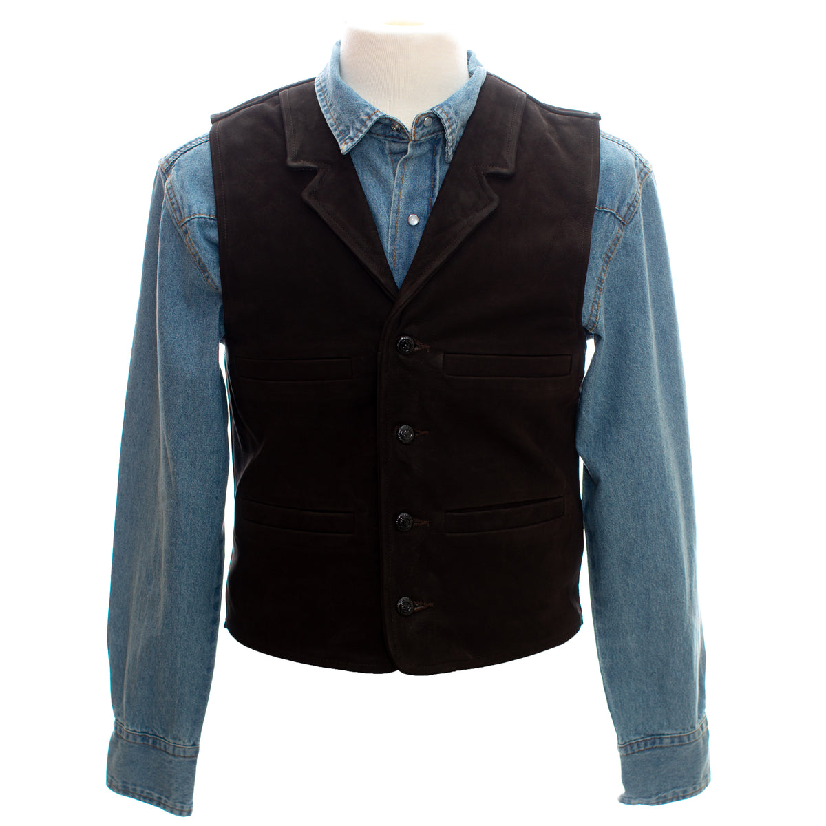Men's Buffalo Vests in Black