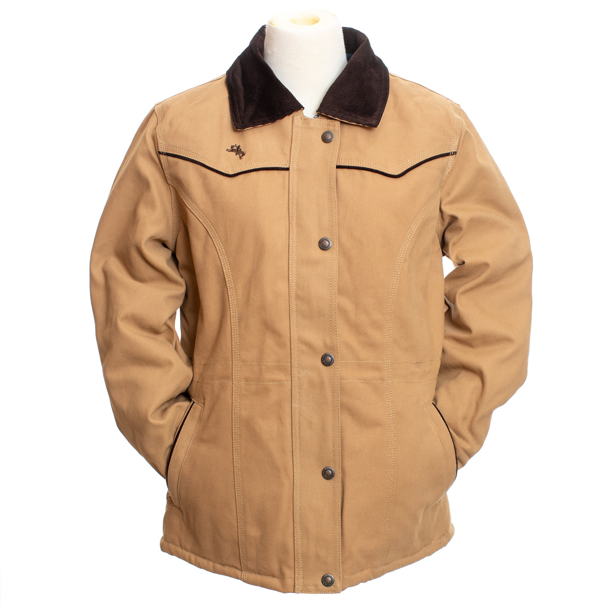 Women's Canvas Ranch Coat in Chocolate