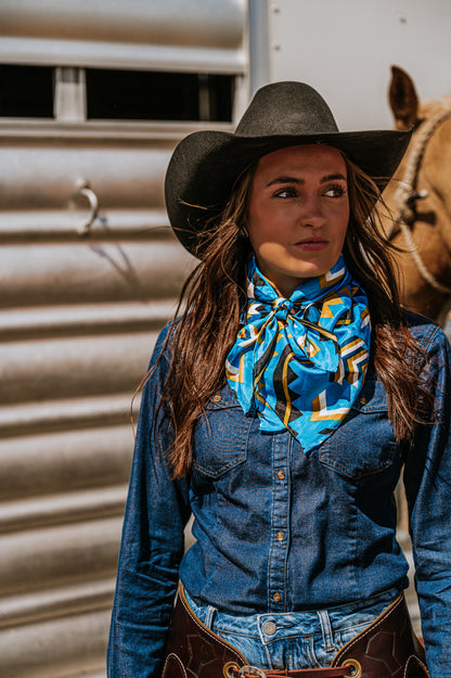 Southwest Wild Rags in #1 Teal Gold