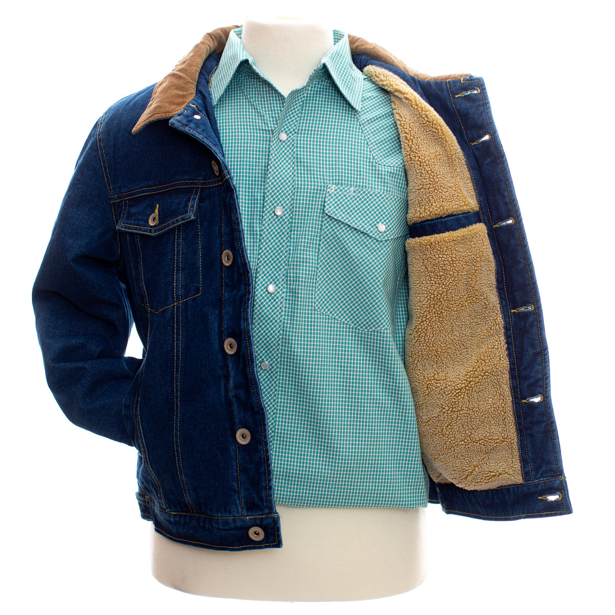 Men's Denim Sherpa Lined Jacket in Denim Jacket