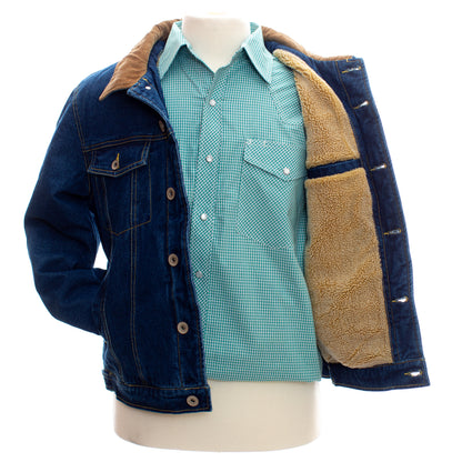 Men's Denim Sherpa Lined Jacket in Denim Jacket