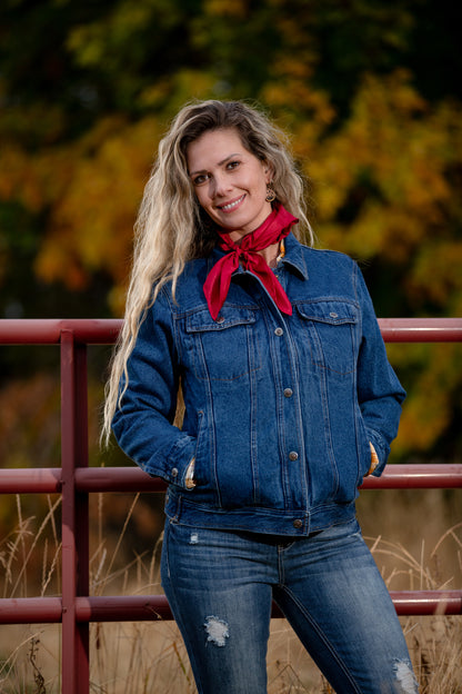 Women’s Denim Concealed Carry Jacket in Blue Denim