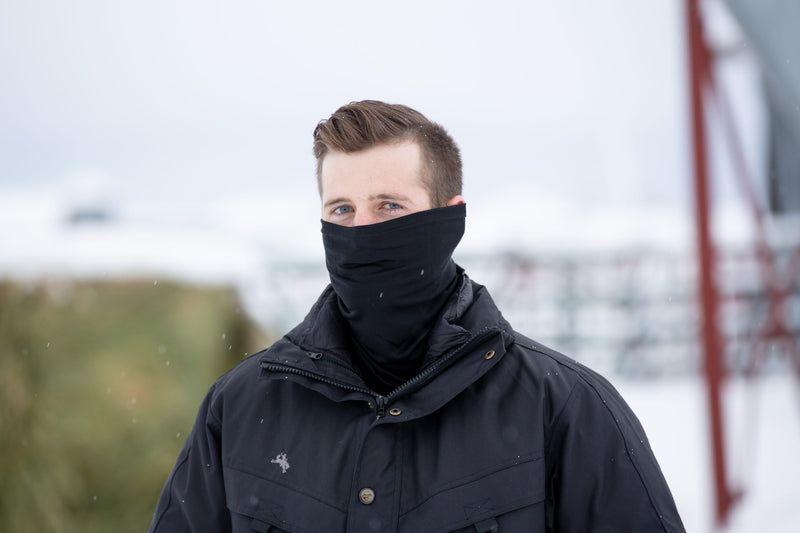 Silk Neck Gaiter — Black