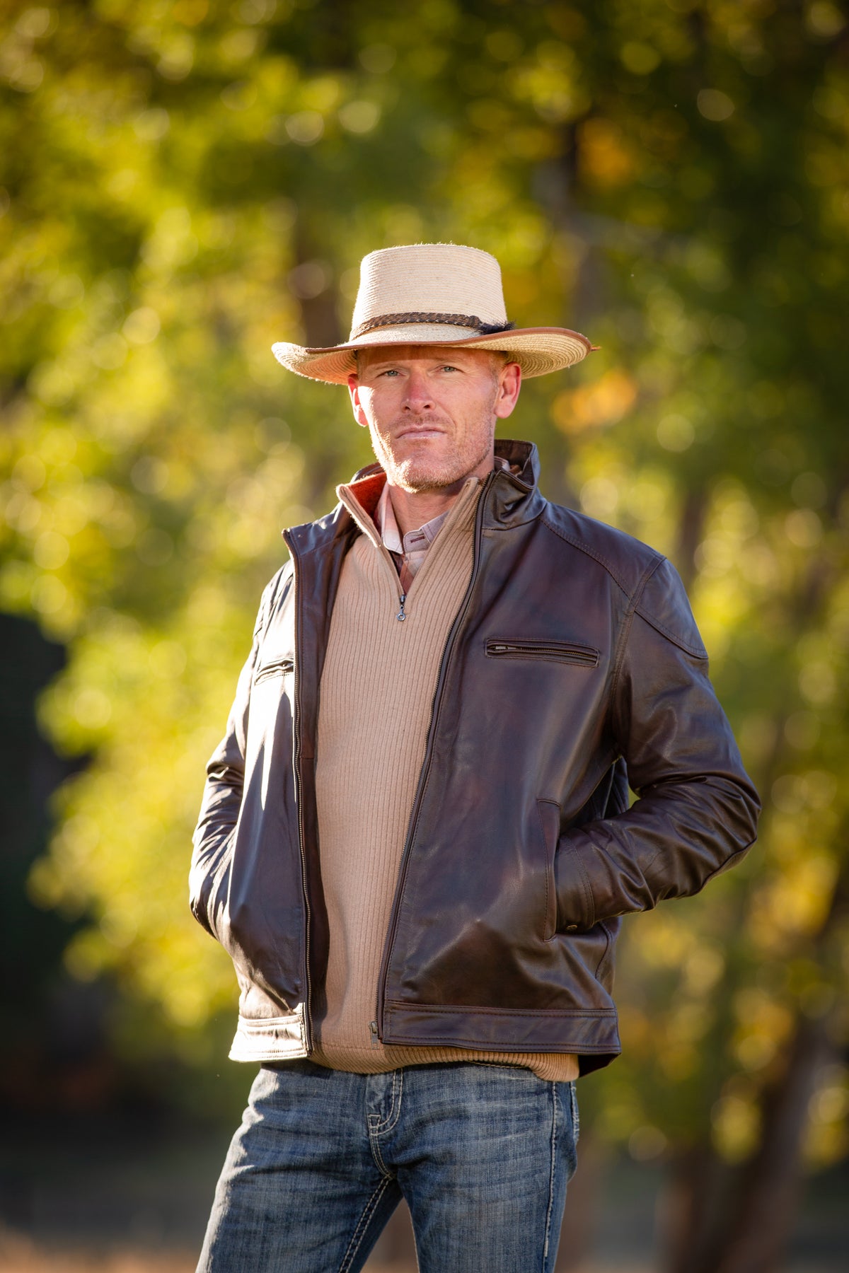 Men’s Houston Concealed Carry Leather Jacket in Houston Leather Jacket