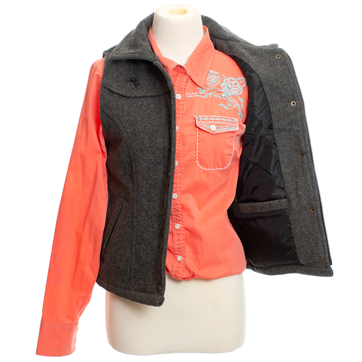 Women's Montana Vest in Charcoal