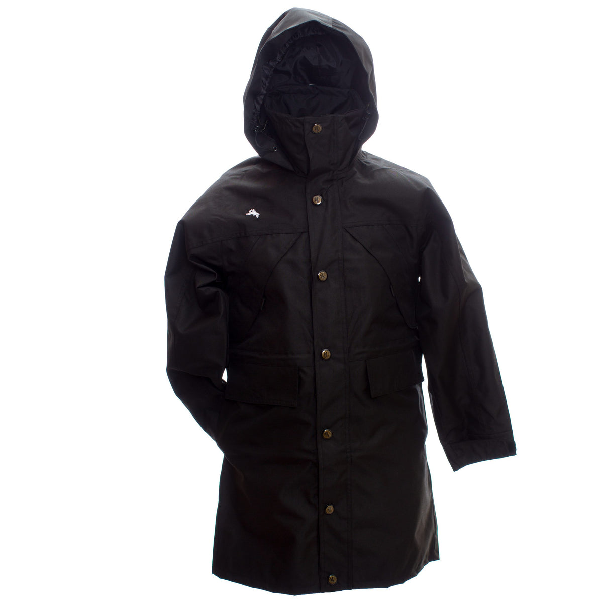 Oxford Nylon Waterproof Rain Slicker Black Front 1 copy