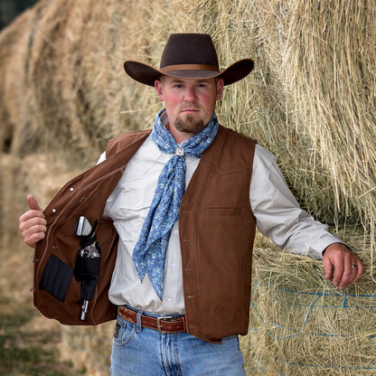 Men’s Texas Concealed Carry Vest in Chocolate