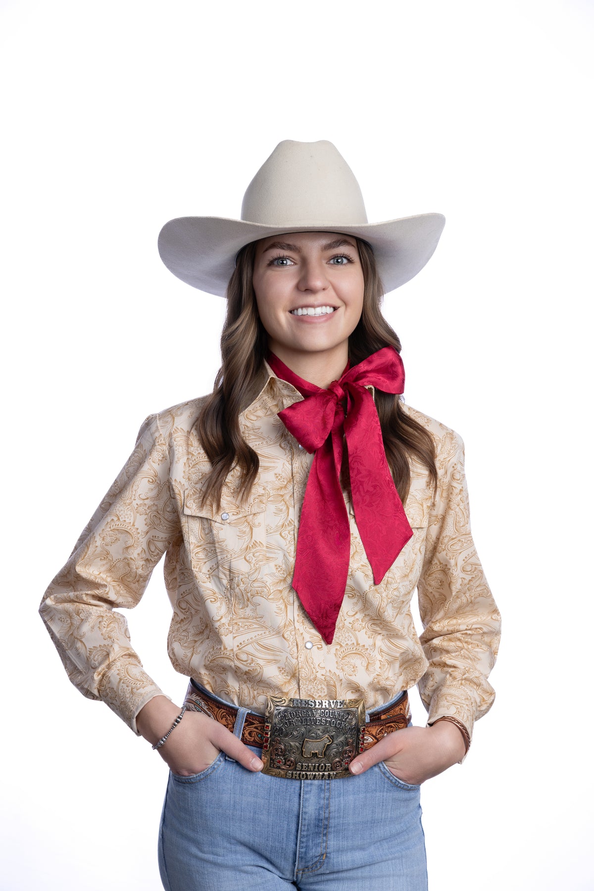 Skinny Scarves in Brand Red