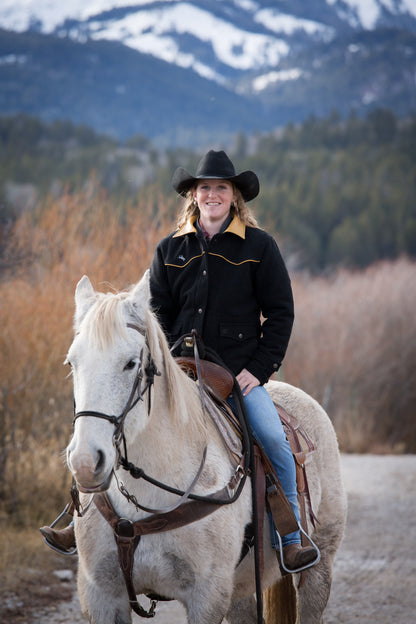 Women's Wool Ranch Coat in Black
