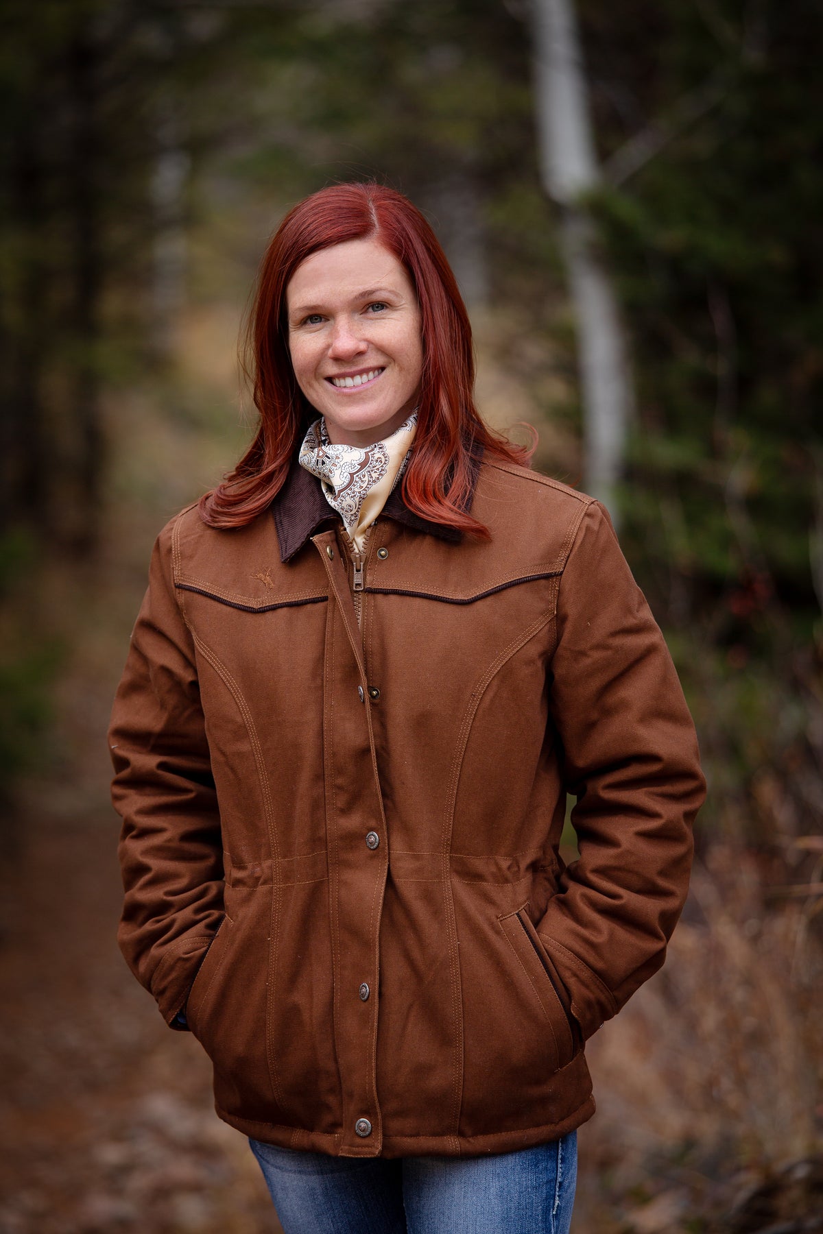 Women's Canvas Ranch Coat in Chocolate