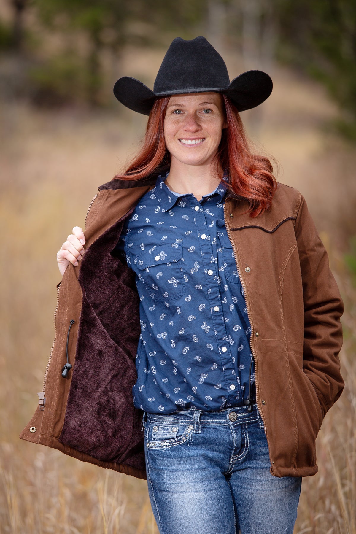 Women's Canvas Ranch Coat in Cinnamon