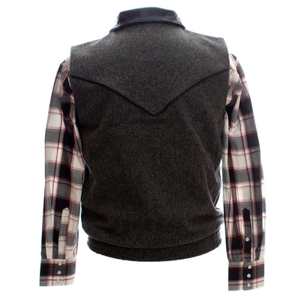 Wool Nevada Vest Charcoal Back