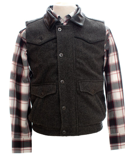 Wool Nevada Vest Charcoal Front