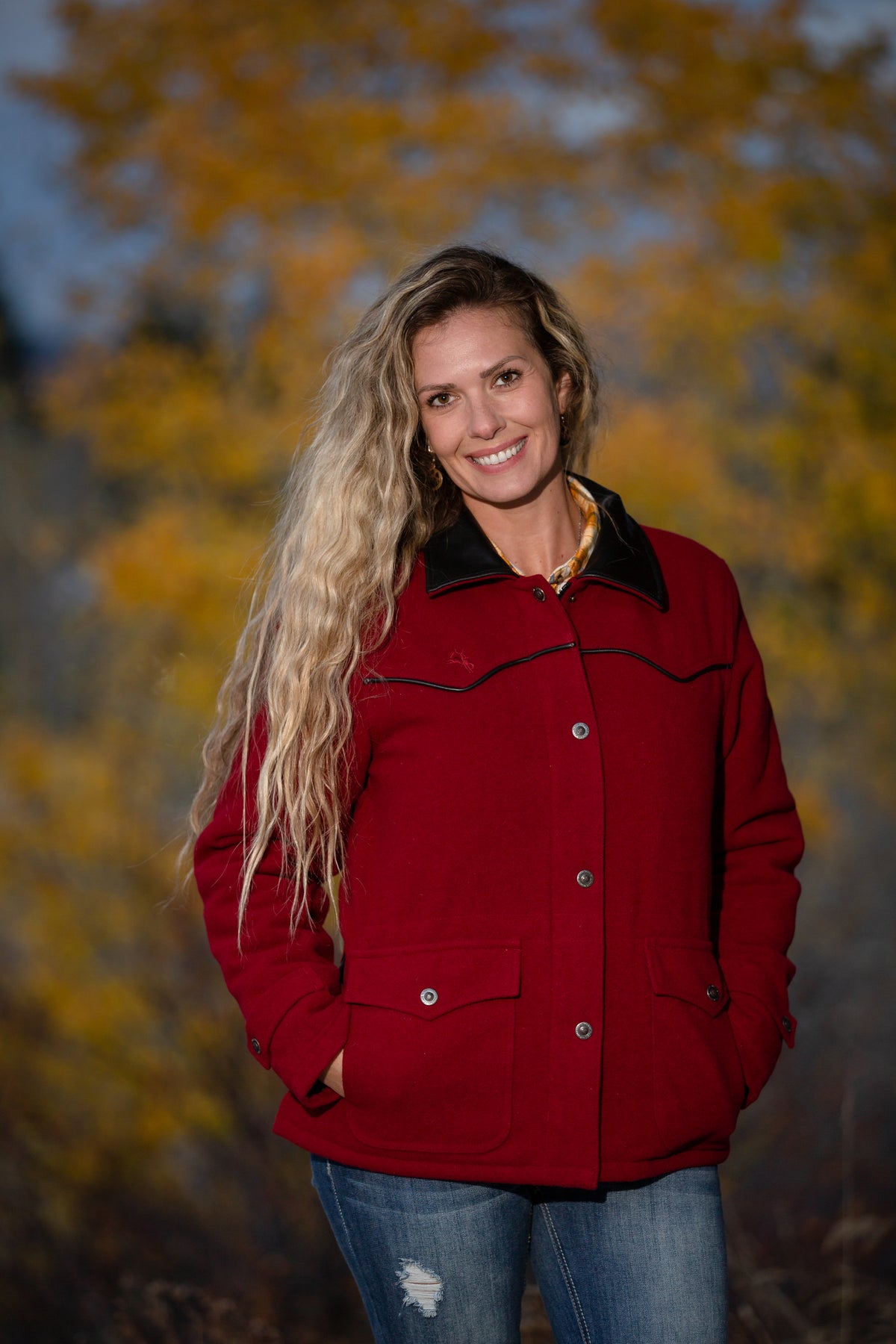 Women's Wool Ranch Coat in Black