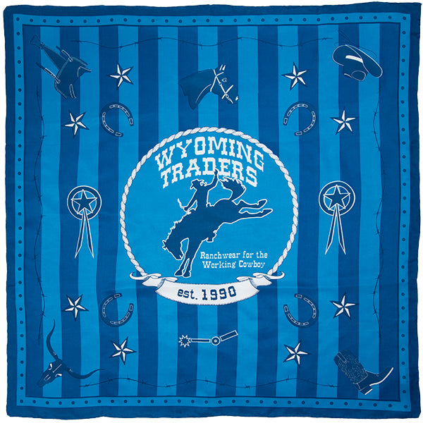Wyoming Traders 30th Anniversary Silk Wild Rags in Copper Teal