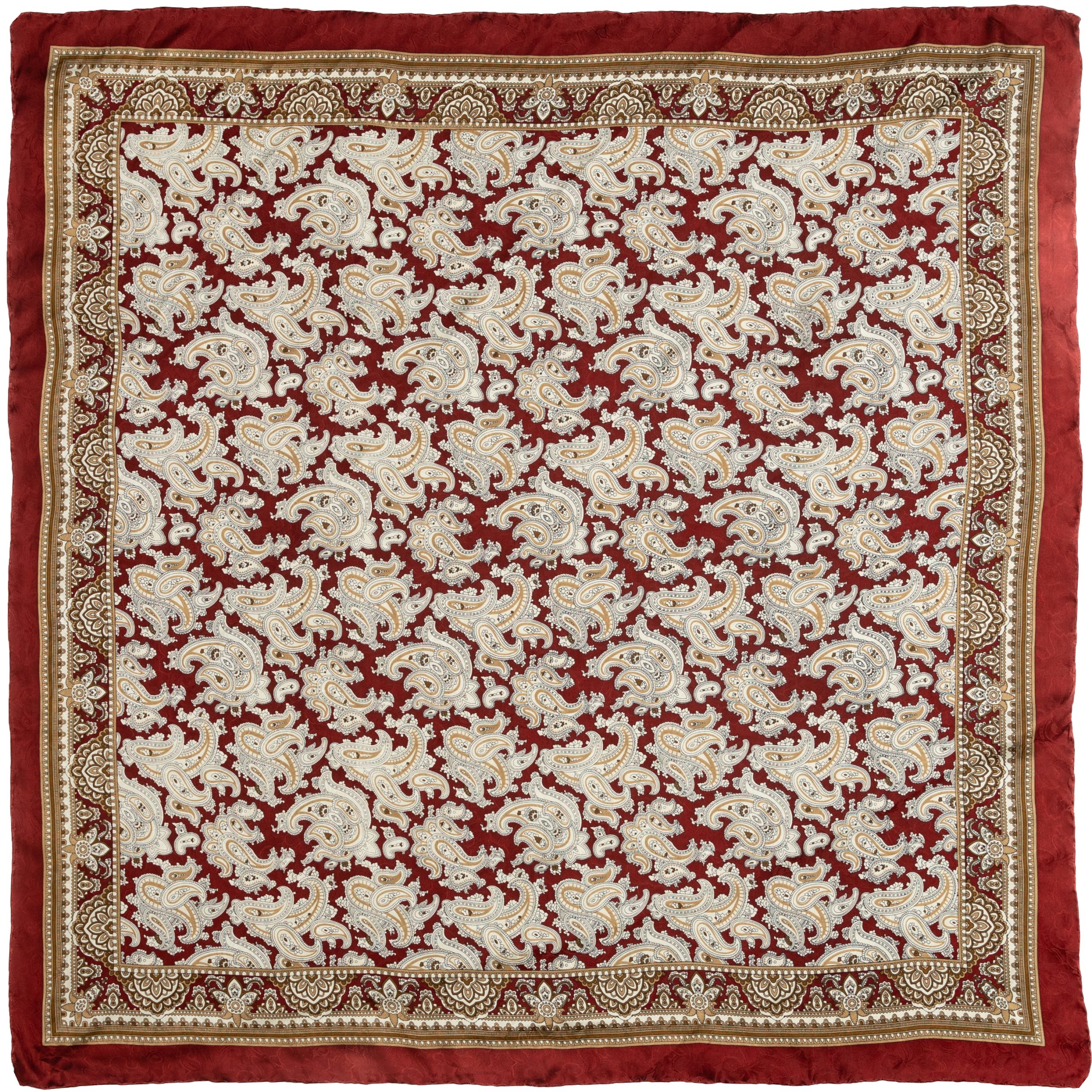 Paisley Cherry Honey Silk Scarf Paisley Cherry Honey - Image 1