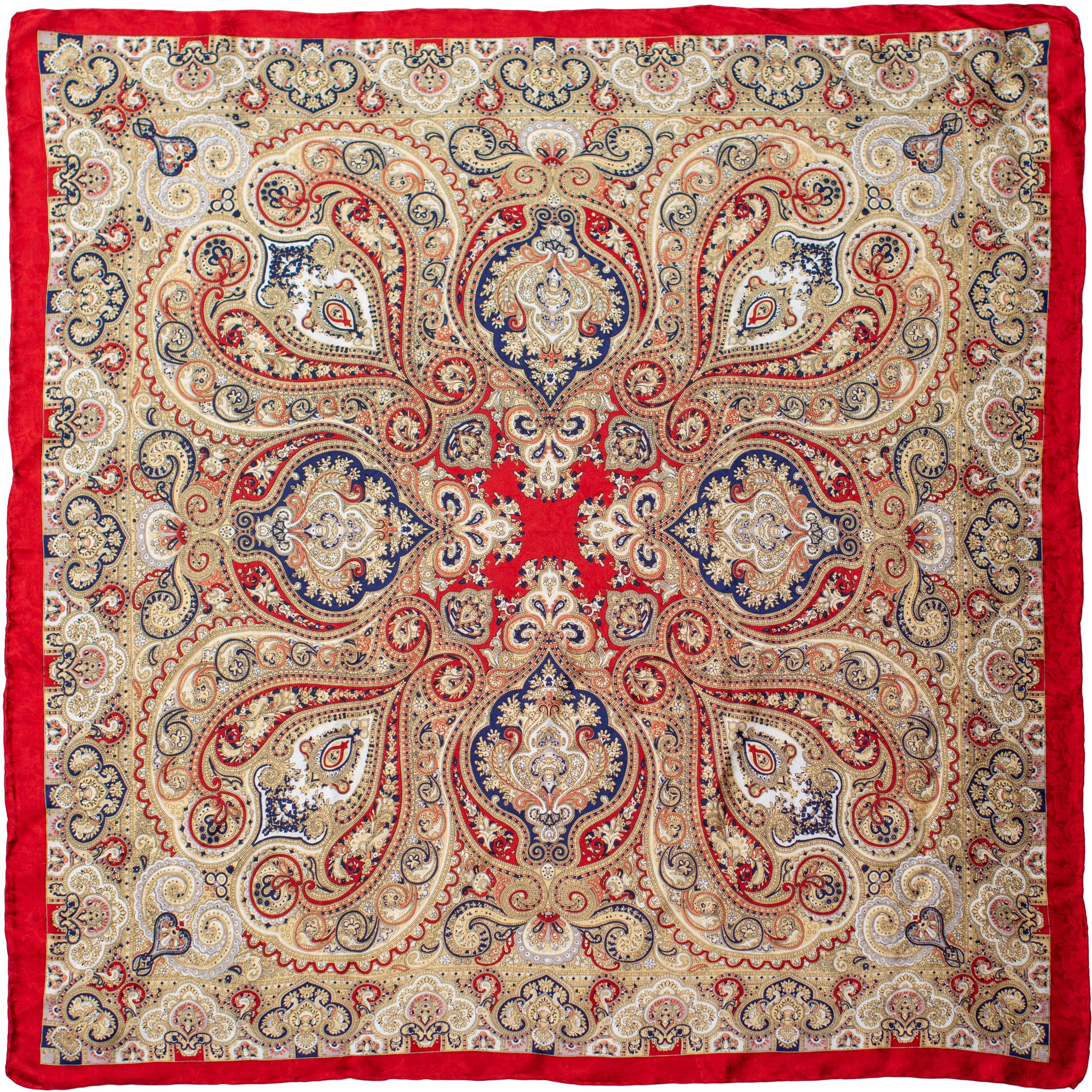 Paisley Scarlet Brown Scarlet Brown Paisley - Image 1