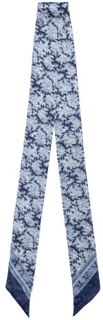 Skinny Paisley Silver Cobalt